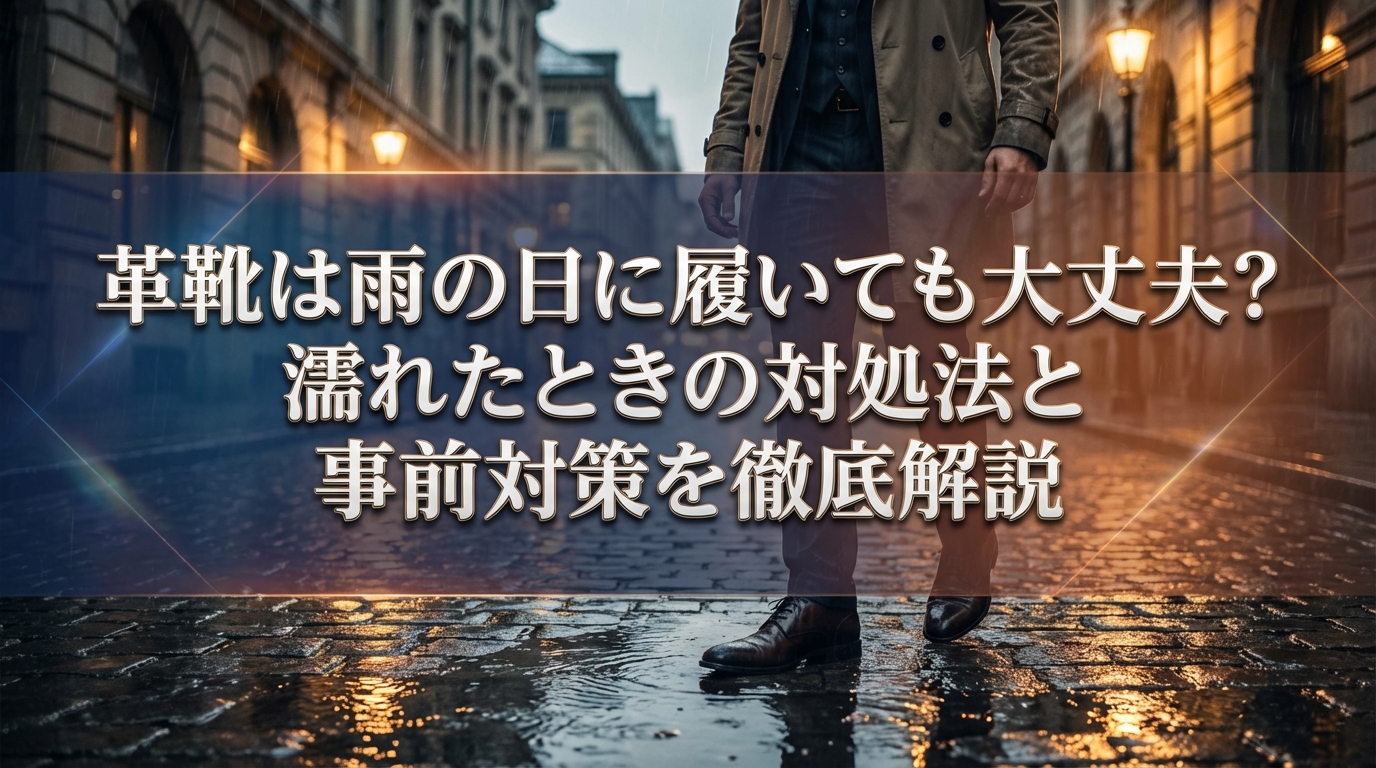 革靴は雨の日に履いても大丈夫?濡れたときの対処法と事前対策を徹底解説