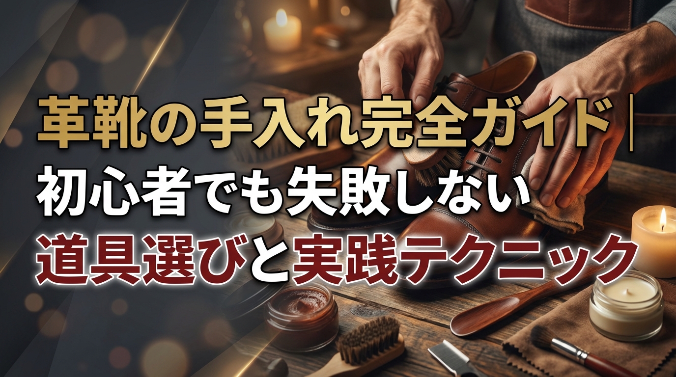 革靴の手入れ完全ガイド|初心者でも失敗しない道具選びと実践テクニック