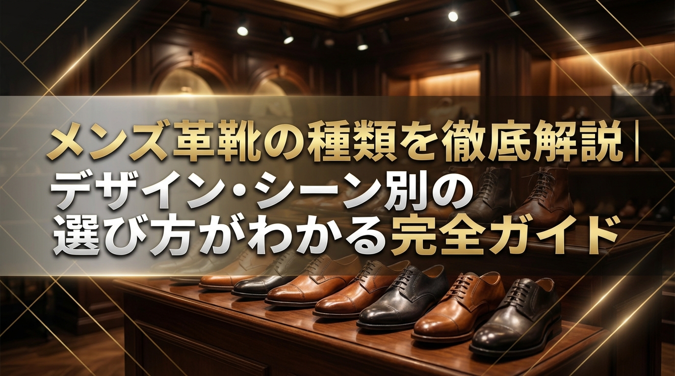メンズ革靴の種類を徹底解説|デザイン・シーン別の選び方がわかる完全ガイド