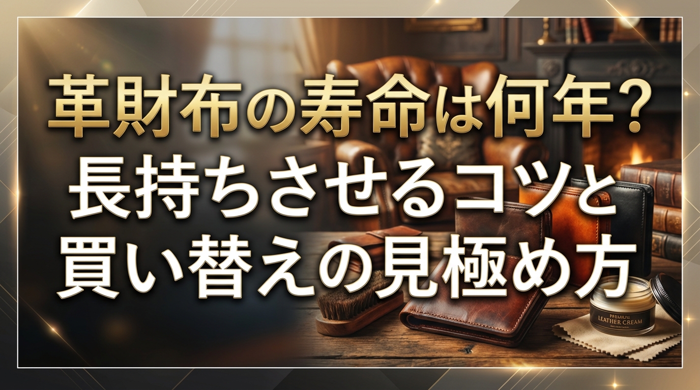 革財布の寿命は何年?長持ちさせるコツと買い替えの見極め方