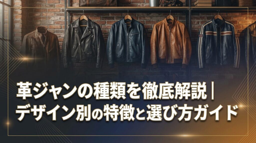 革ジャンの種類を徹底解説｜デザイン・素材別の特徴と選び方ガイド