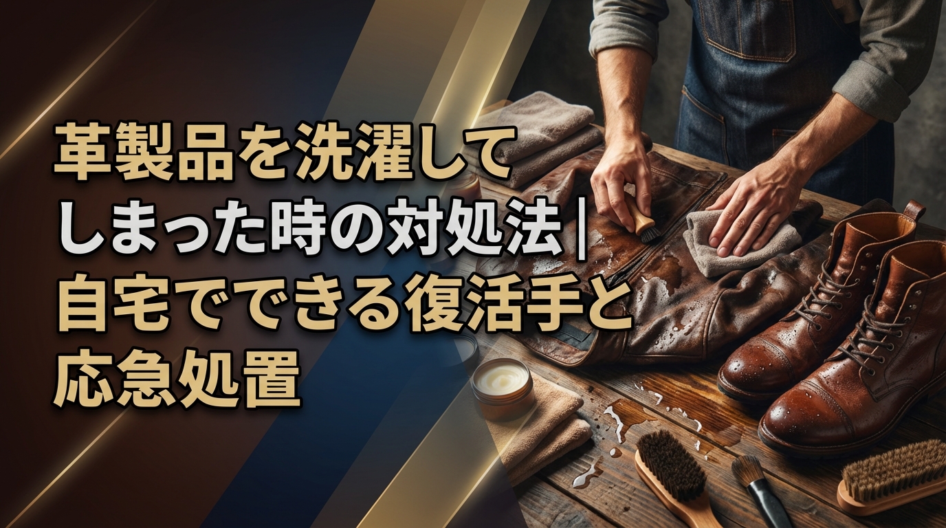 革製品を洗濯してしまった時の対処法|自宅でできる復活手順と応急処置