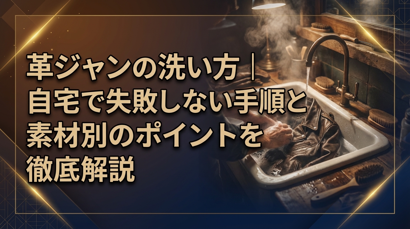 革ジャンの洗い方|自宅で失敗しない手順と素材別のポイントを徹底解説