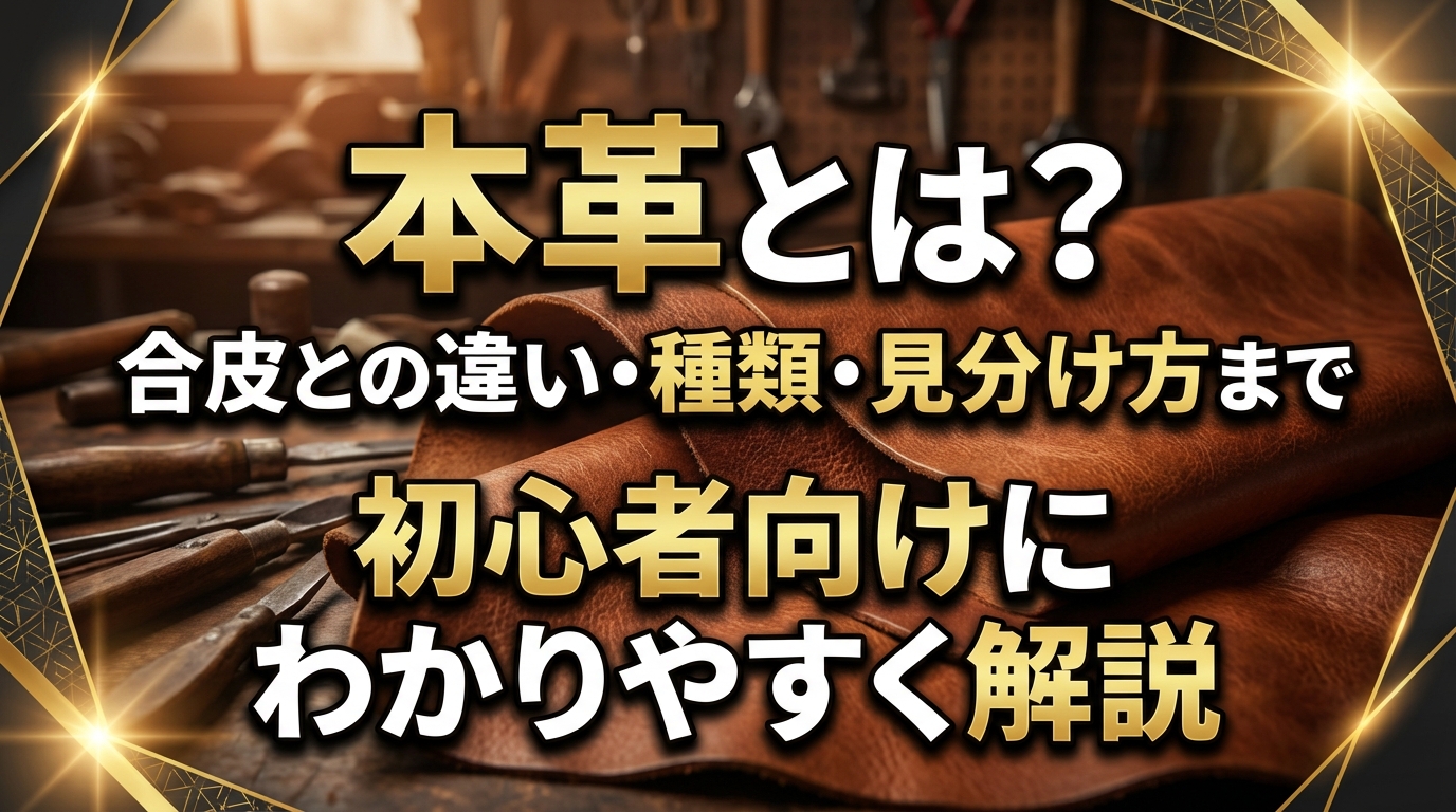 本革とは?合皮との違い・種類・見分け方まで初心者向けにわかりやすく解説