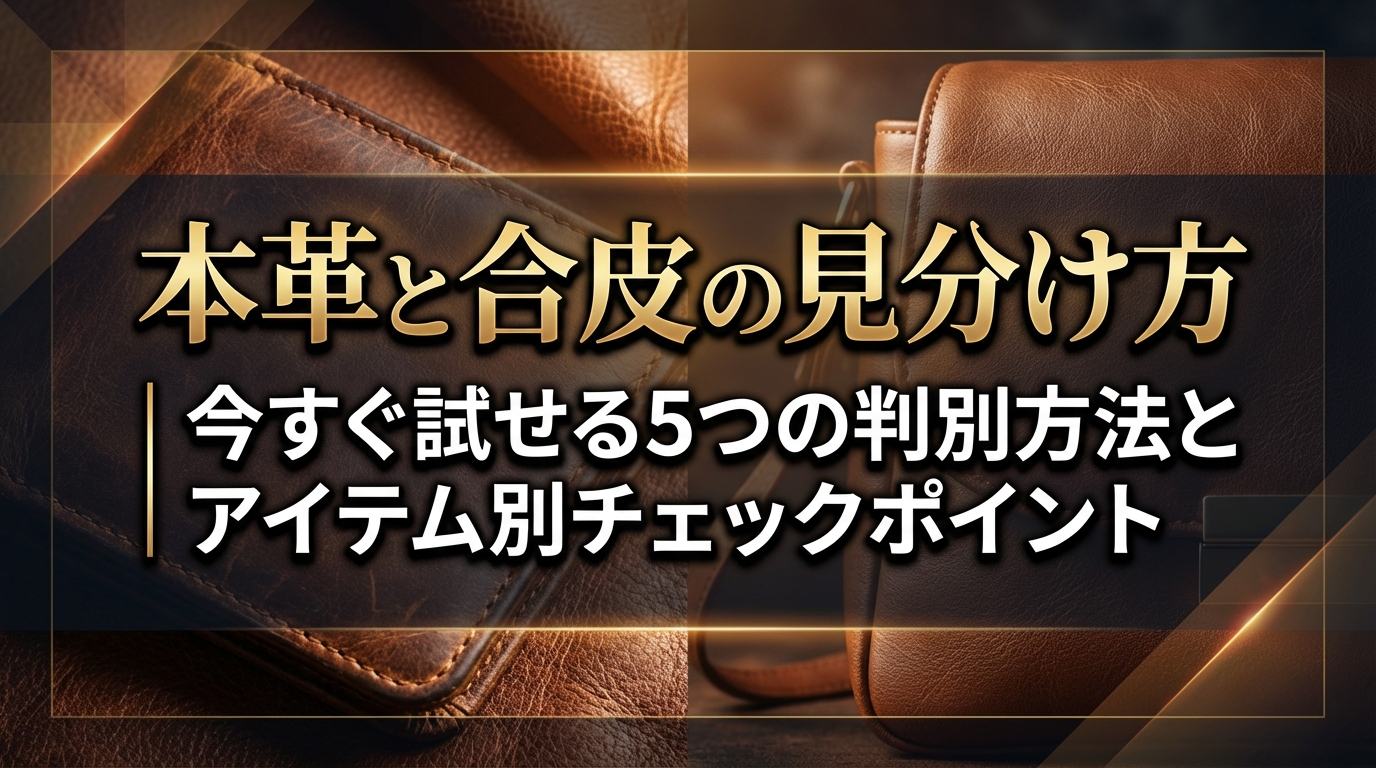 本革と合皮の見分け方|今すぐ試せる5つの判別方法とアイテム別チェックポイント