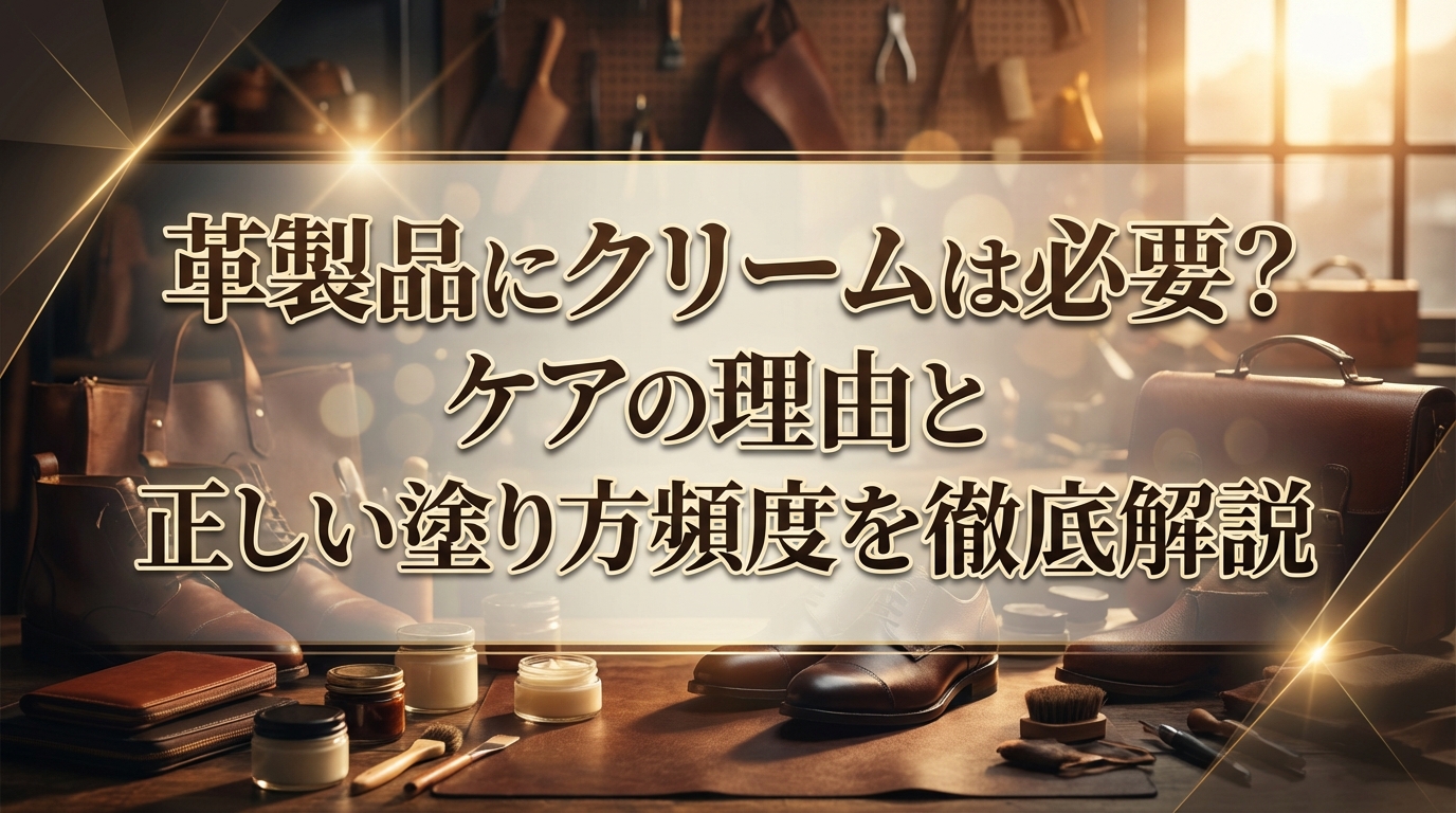 革製品にクリームは必要?ケアの理由と正しい塗り方・頻度を徹底解説