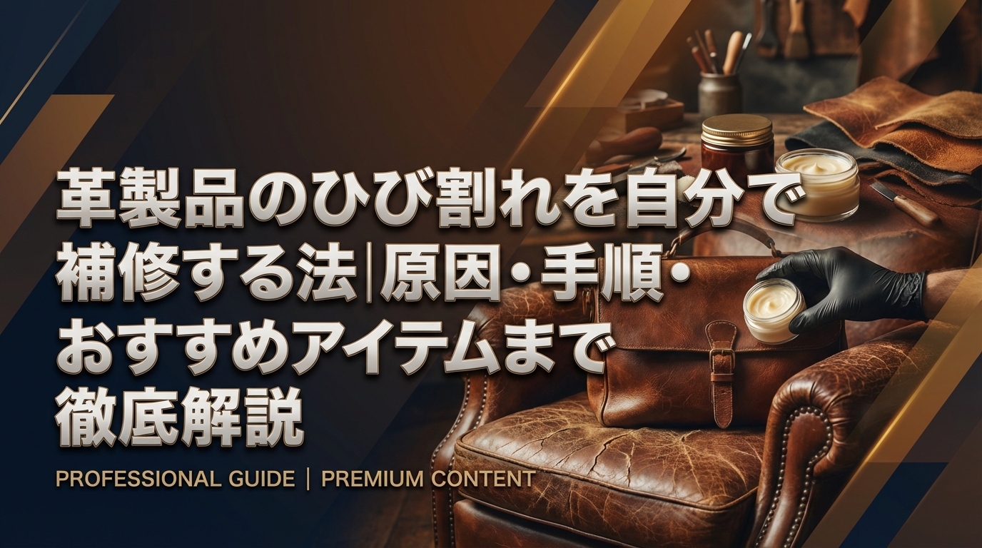 革製品のひび割れを自分で補修する方法|原因・手順・おすすめアイテムまで徹底解説