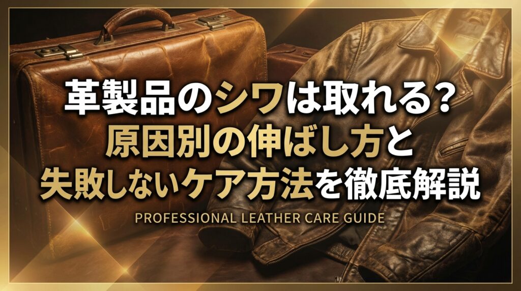 革製品のシワは取れる？原因別の伸ばし方と失敗しないケア方法を徹底解説