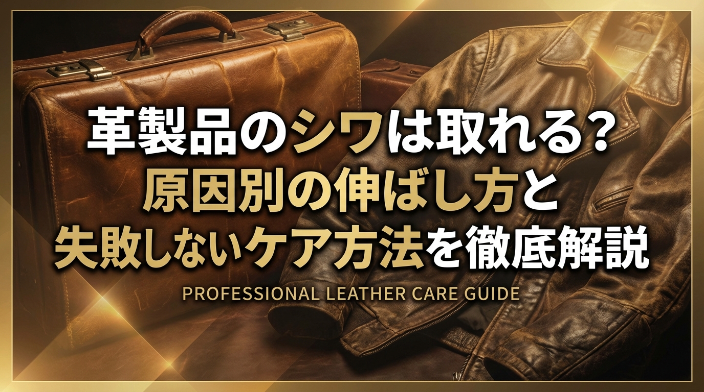 革製品のシワは取れる？原因別の伸ばし方と失敗しないケア方法を徹底解説