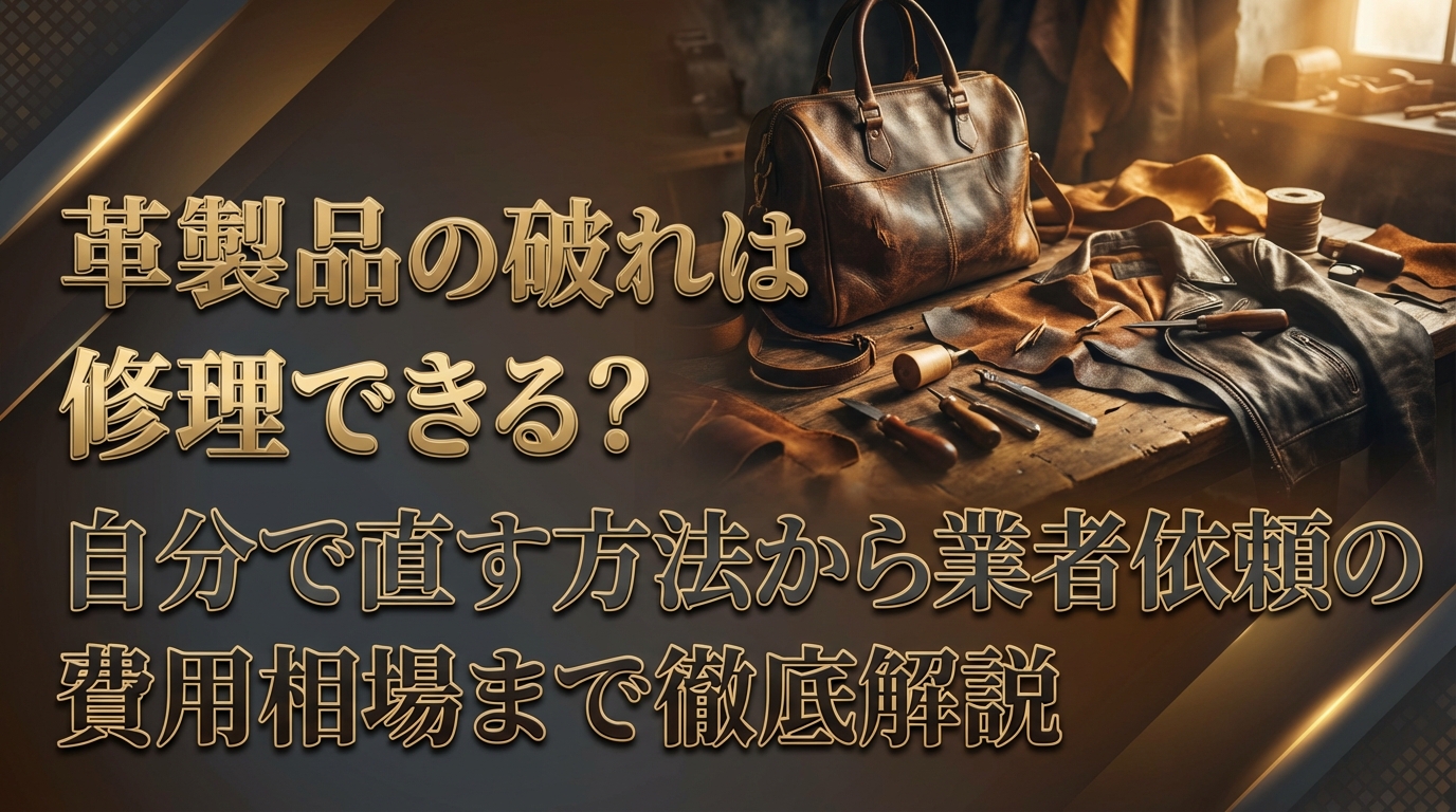 革製品の破れは修理できる?自分で直す方法から業者依頼の費用相場まで徹底解説