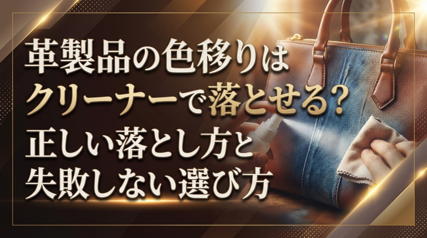 革製品の色移りはクリーナーで落とせる?正しい落とし方と失敗しない選び方