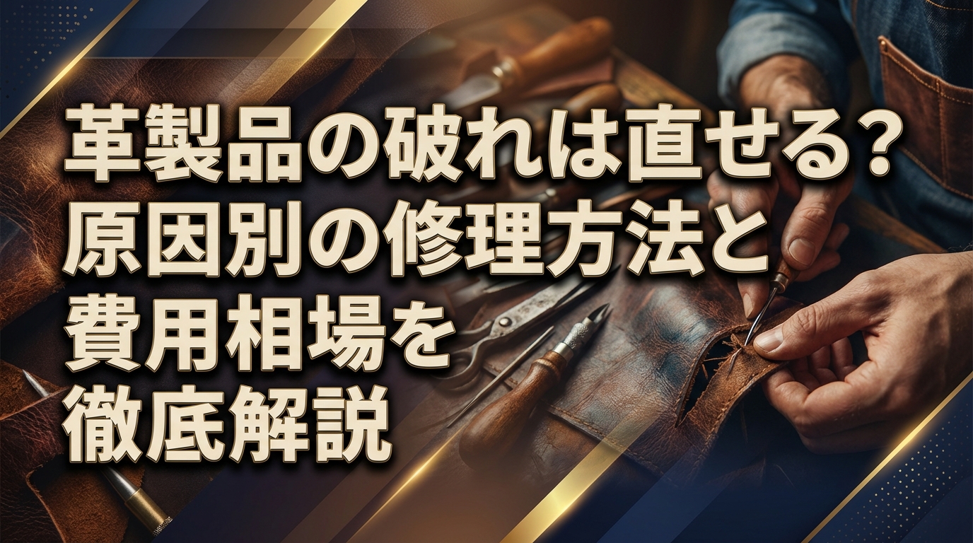 革製品の破れは直せる?原因別の修理方法と費用相場を徹底解説