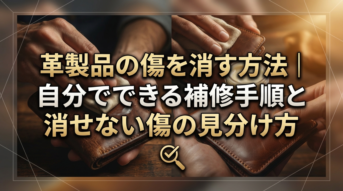 革製品の傷を消す方法｜自分でできる補修手順と消せない傷の見分け方