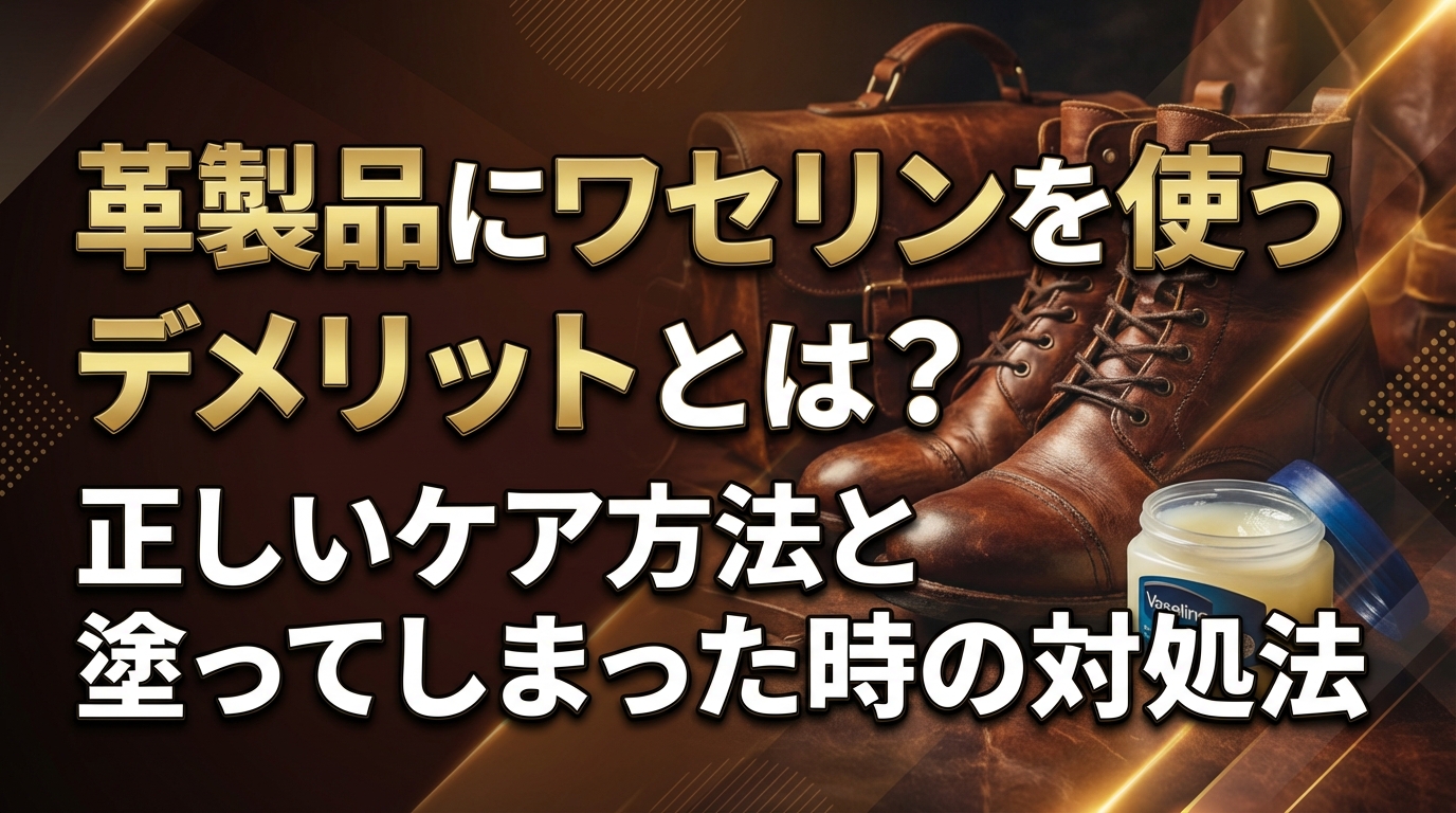 革製品にワセリンを使うデメリットとは？正しいケア方法と塗ってしまった時の対処法