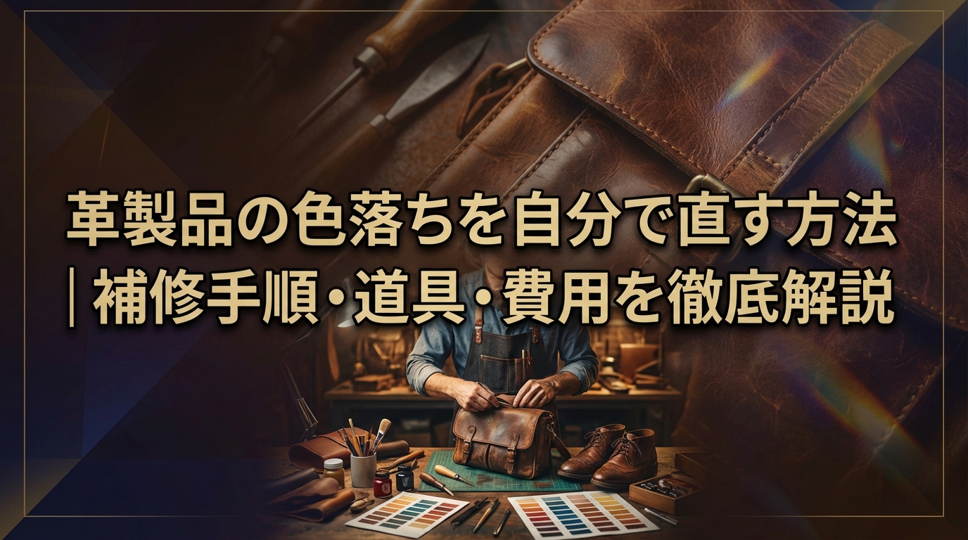 革製品の色落ちを自分で直す方法|補修手順・道具・費用を徹底解説