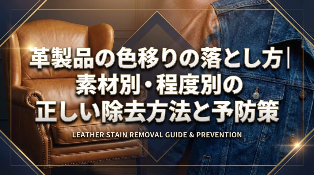 革製品の色移りの落とし方｜素材別・程度別の正しい除去方法と予防策