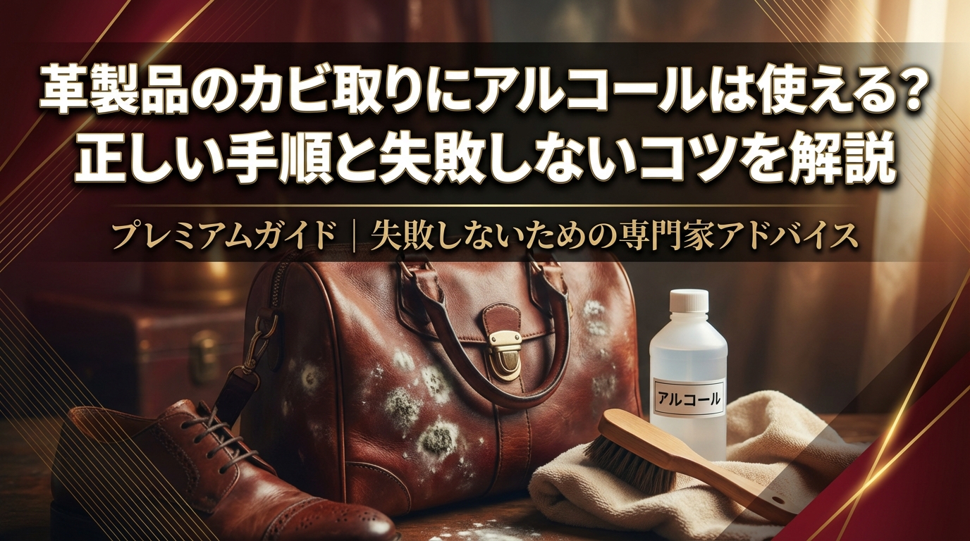 革製品のカビ取りにアルコールは使える?正しい手順と失敗しないコツを解説