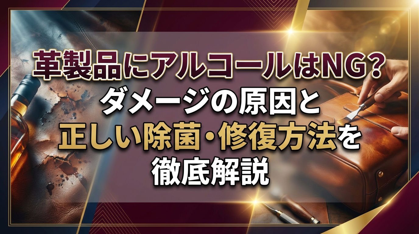 革製品にアルコールはNG?ダメージの原因と正しい除菌・修復方法を徹底解説
