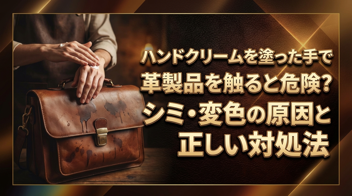 ハンドクリームを塗った手で革製品を触ると危険?シミ・変色の原因と正しい対処法
