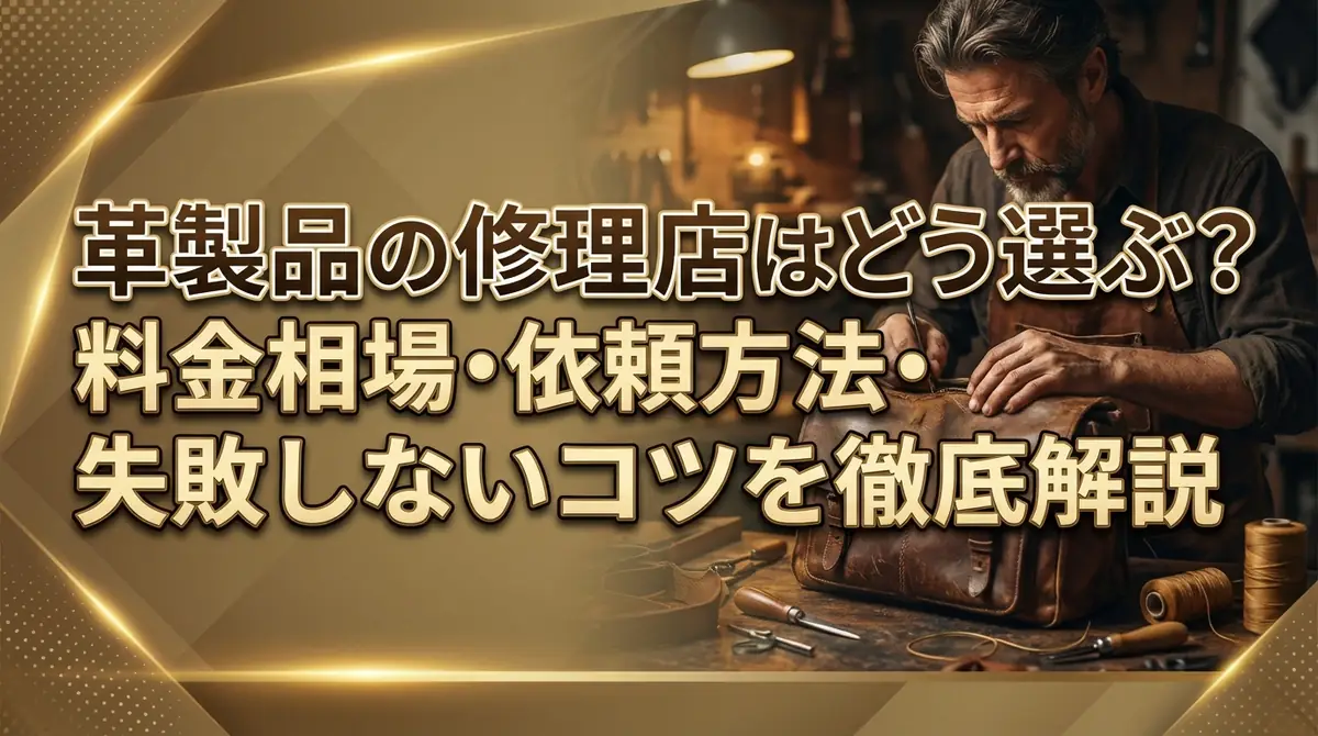 革製品の修理店はどう選ぶ?料金相場・依頼方法・失敗しないコツを徹底解説