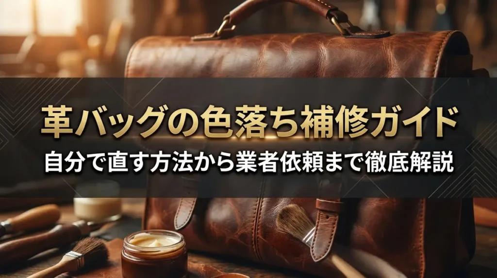 革バッグの色落ち補修ガイド｜自分で直す方法から業者依頼まで徹底解説