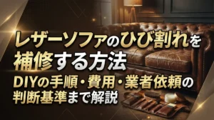 レザーソファのひび割れを補修する方法｜DIYの手順・費用・業者依頼の判断基準まで解説