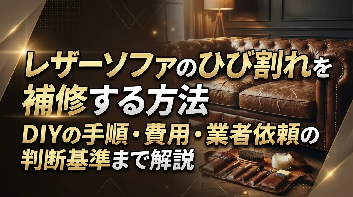 レザーソファのひび割れを補修する方法｜DIYの手順・費用・業者依頼の判断基準まで解説