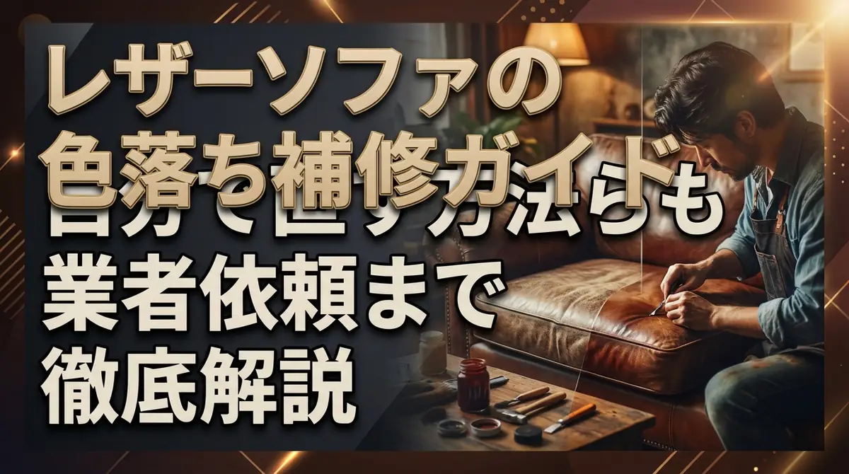 レザーソファの色落ち補修ガイド|自分で直す方法から業者依頼まで徹底解説
