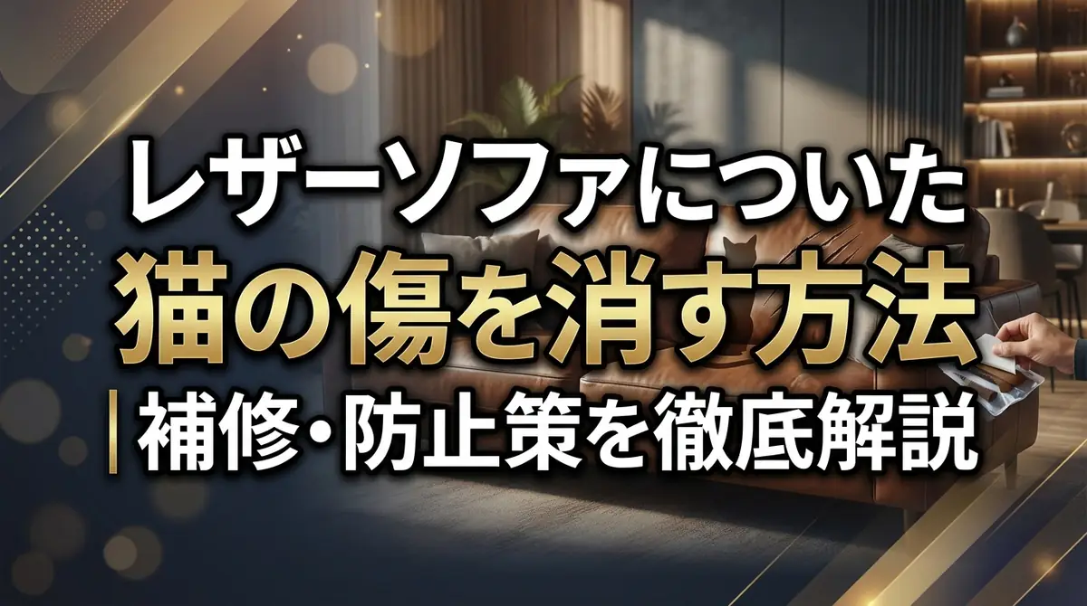 レザーソファについた猫の傷を消す方法|補修・防止策を徹底解説