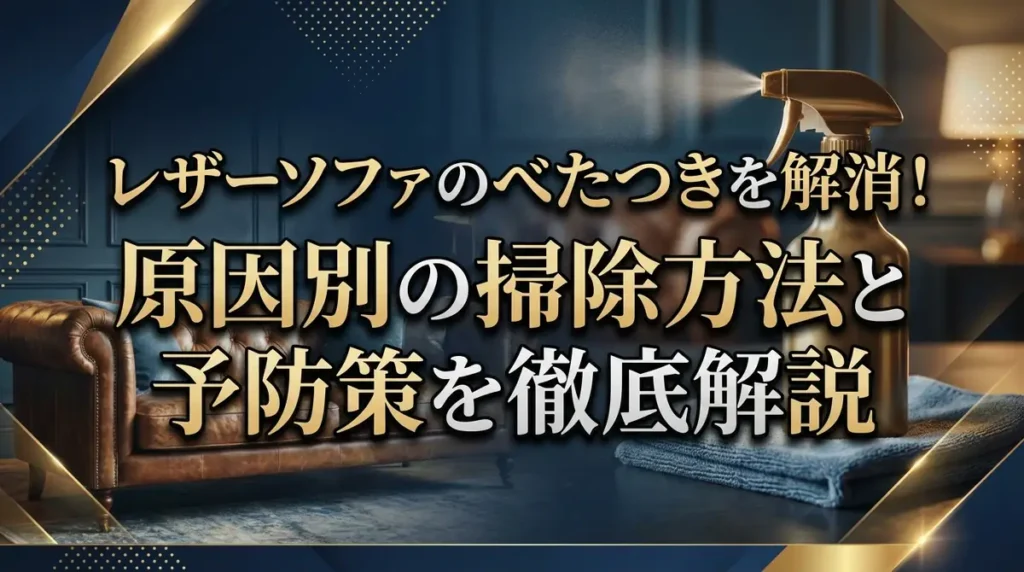 レザーソファのべたつきを解消！原因別の掃除方法と予防策を徹底解説