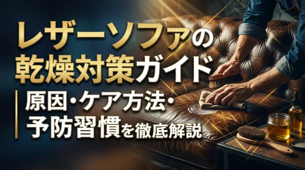 レザーソファの乾燥対策ガイド｜原因・ケア方法・予防習慣を徹底解説