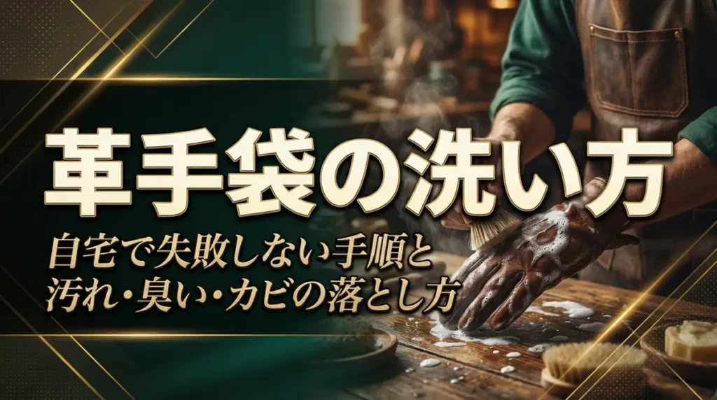 革手袋の洗い方｜自宅で失敗しない手順と汚れ・臭い・カビの落とし方